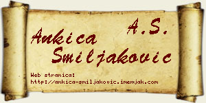 Ankica Smiljaković vizit kartica